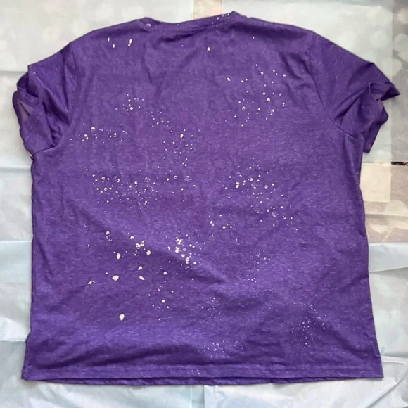 Purple Bleach-Dye Hogwarts Tee - Picture 3 of 3